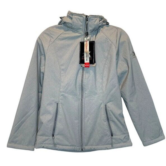 ZeroXposur Winter Coat Womens Grey Jacket Hooded Size Small Softshell Supreme - Picture 1 of 11